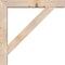Ekena Millwork Traditional Block Smooth Bracket w/ Offset Brace, Douglas Fir, 5 1/2"W x 32"D x 32"H BKT0604X32X32TRA05SDF - alternate 4